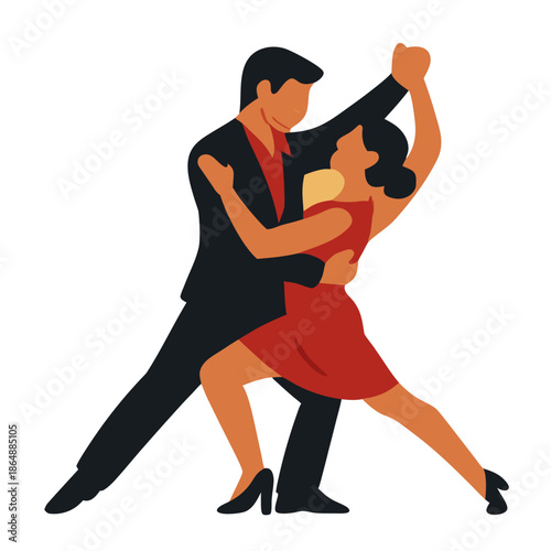 Ballroom Dance Couple Illustration