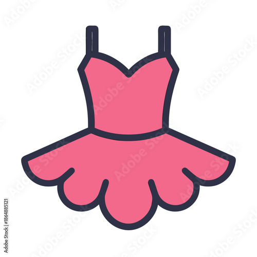 Ballet Tutu Dress Illustration