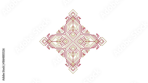 Geometric Pattern Floral Design Page.