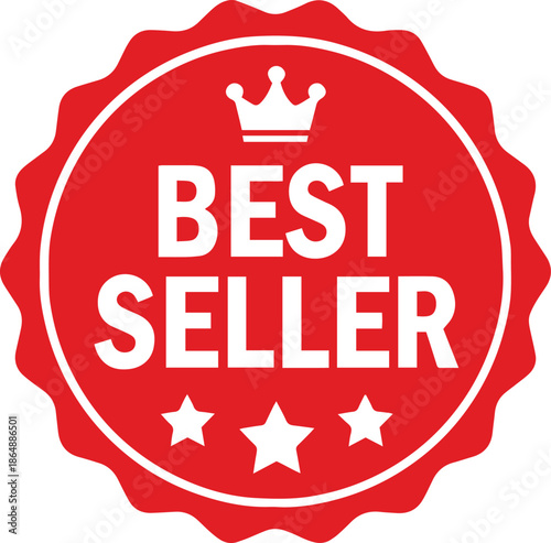 best seller stickers, badges, on transparent background