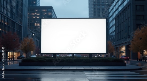 Large billboard on the side of the road mockup