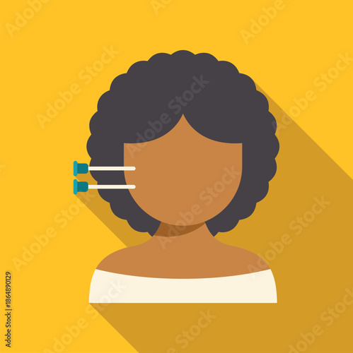 Woman's head and shoulders having a thread lift cosmetic procedure on her face