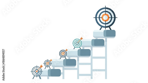 Targets on Ladder Steps Reaching Goal.