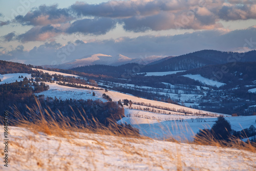 the winter landscape of the Low Beskids