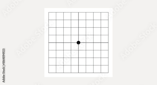 Simple geometric pattern showing black dot at intersection of vertical and horizontal lines on white background.
