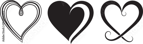 Valentines day heart symbols for love and romance