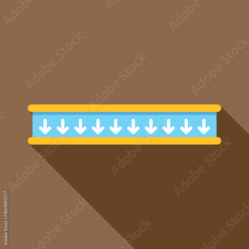 Mattress absorbing downward pressure, showing support and comfort