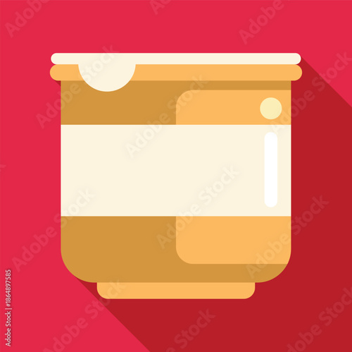 Peanut butter jar icon representing a food spread in a flat design style
