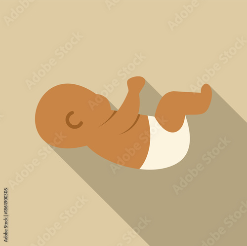 African american baby lying on back showing innocence and childhood