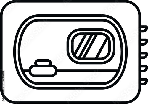 Communicating via a vintage pager or beeper, representing retro technology and wireless communication