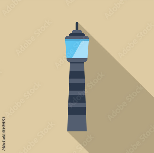 Control tower guiding flights and managing global aviation operations