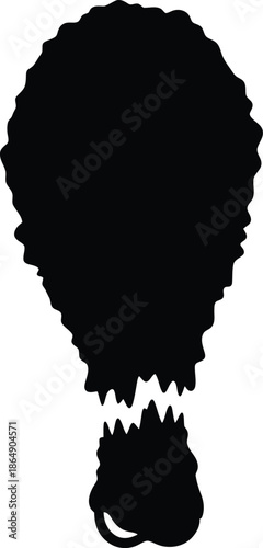 Black and white abstract background featuring a 3d vector illustration of a blank silhouette map outline with paper texture design for geography and nation symbols