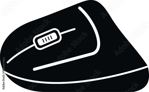 Vertical mouse improving computer ergonomics and reducing wrist strain