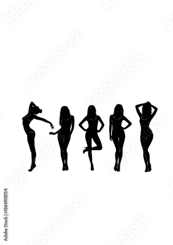 Sexy erotic woman different poses