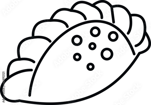 Empanada icon representing delicious savory pastry food