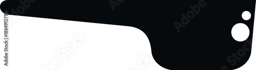 Black silhouette of a meat cleaver featuring a handle and blade