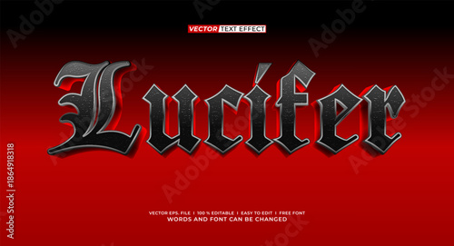 Lucifer 3D Editable Text Effect – Vector Design