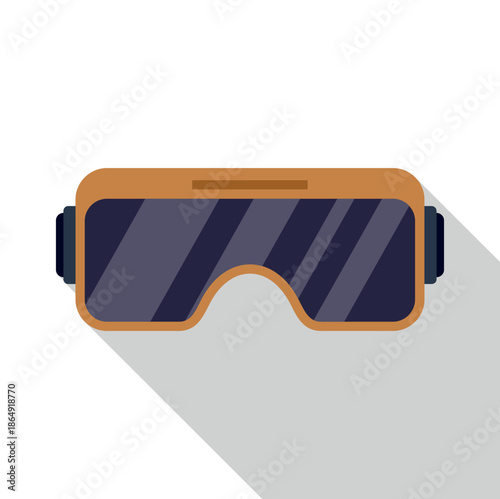 Virtual reality headset icon presenting digital gaming and future experiences