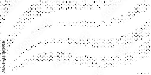 abstract white and green wave wide dots background banner