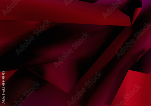 Red Abstract 3d render background dark red pink gradient light wave silk liquid chrome metalic design render wallpaper modern illustration multicolored wavy surfaces