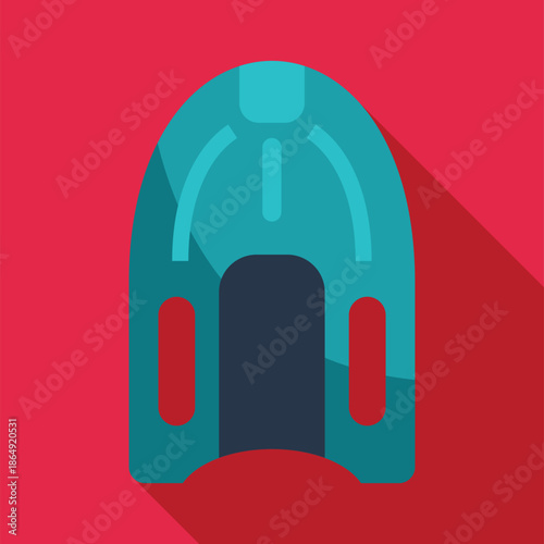 Inflatable boat icon representing summer water travel