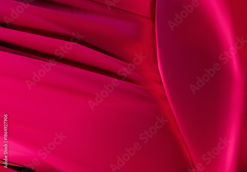 Red Abstract 3d render background dark red pink gradient light wave silk liquid chrome metalic design render wallpaper modern illustration multicolored wavy surfaces