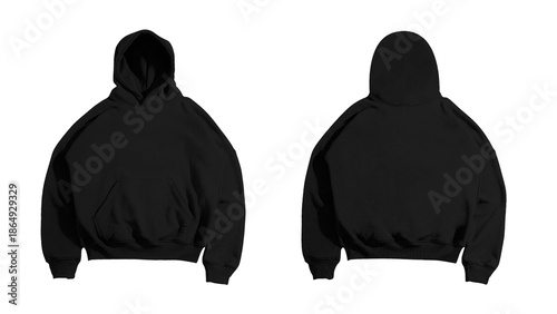 Schilderij op canvas Boxy Hoodie Black Mockup
