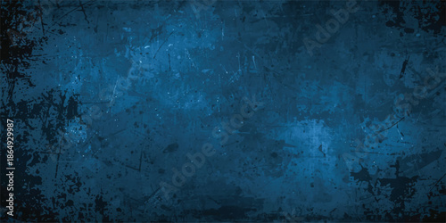 Abstract Dark teal grunge background with rough concrete texture, scratches, and faded paint.seamlessly from deep emerald to muted forest blue. Watercolor or mist, giving a moody, mysterious.
