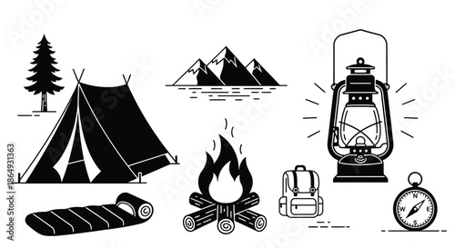 Adventure awaits with camping essentials for an outdoor escape