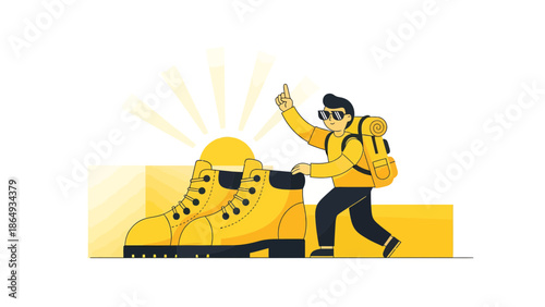 Adventure Awaits The Journey Begins With Proper Footwear And Exploration