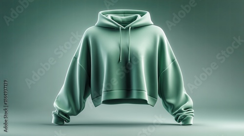 Athleisure style cropped hoodie showcasing soft lighting and comfortable design elements