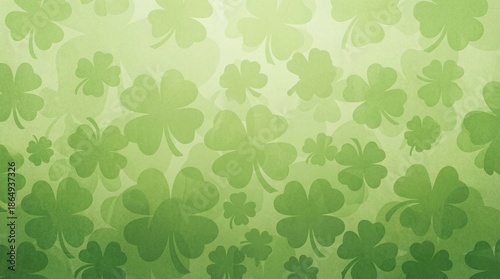 Vibrant green shamrock pattern for St. Patrick's Day designs