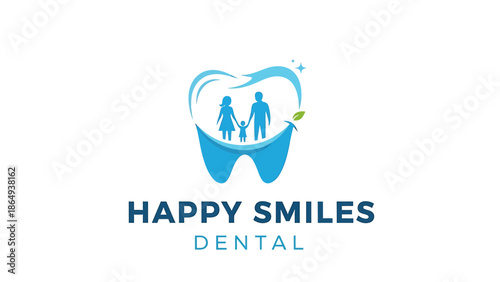 Happy Smiles Dental Clinic Logo - Professional Design for a Family Dentistry Practice
