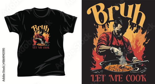 Cooking graphic vector t shirt design print.