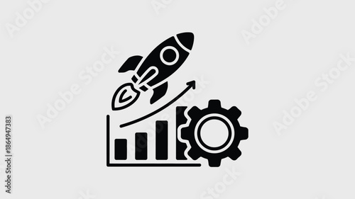 Business growth and innovation isolated on white background, Vector, illustration