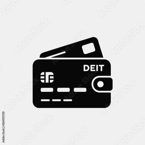 Stack of credit cards isolated on white background, Vector, illustration