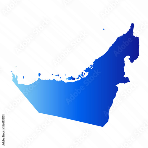 Gradient Simple United Arab Emirates Map Background