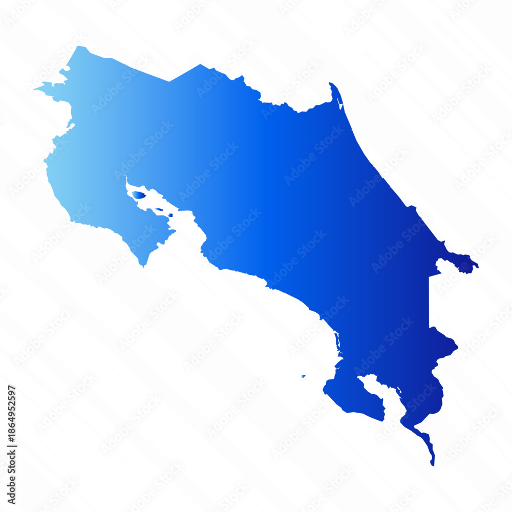 Obraz premium Gradient Simple Costa Rica Map Background