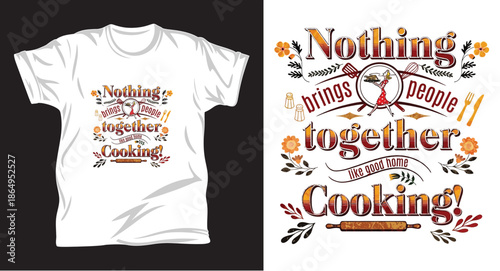 Cooking graphic vector t shirt design print.