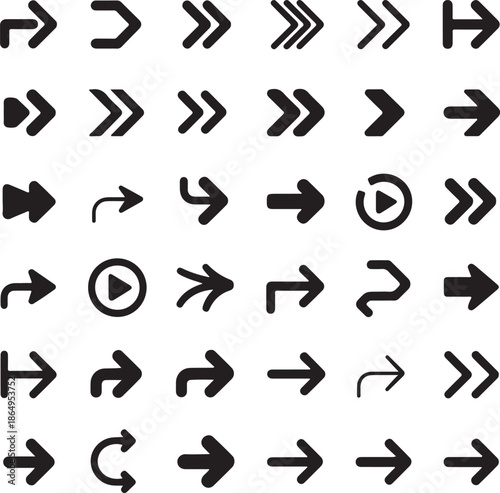 Minimal Arrow Silhouette Icon