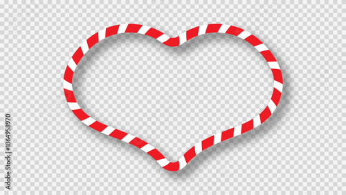 Christmas candy cane frame