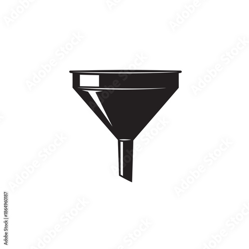 Black funnel silhouette on white background tool