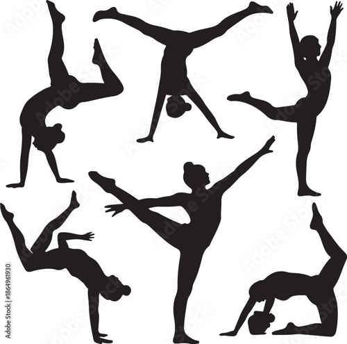 Dynamic Jumping Human Silhouette