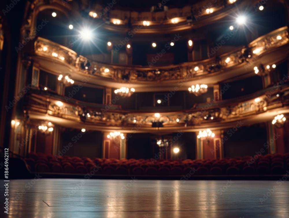 Obraz premium Empty Theater Stage