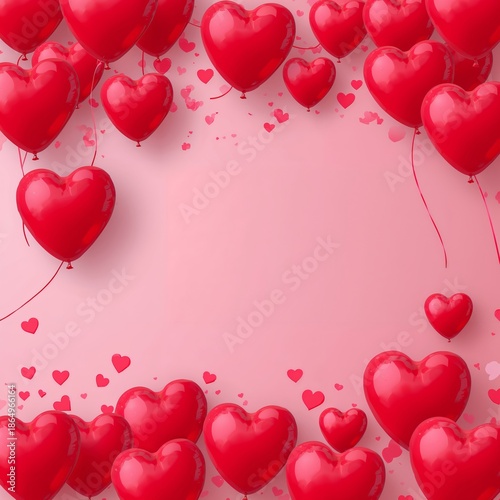 Balloons and Hearts Create a Festive Atmosphere for a Celebration Event