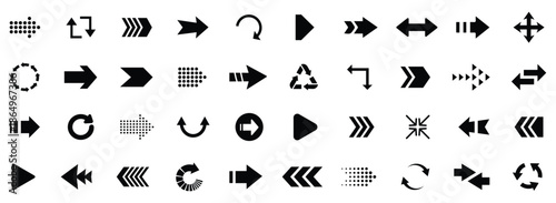 Arrow set icon. Arrow icons set. Arrow collection. Simple arrow big set. Vector illustration