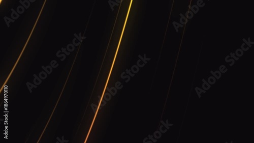 Golden Neon Diagonal Light Streaks Abstract Luxury Background