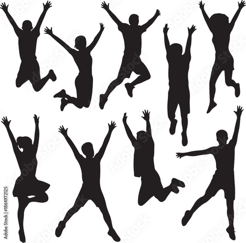 Dynamic Jumping Human Silhouette