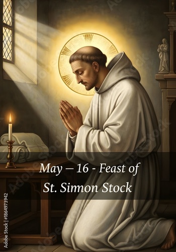 May 16 Feast of Saint Simon Stock Religious Illustration