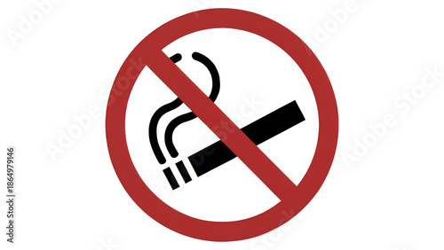No smoking allowed sign with cigarette crossed out